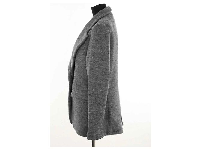 Autre Marque Graue Wolljacke - Ansicht 3