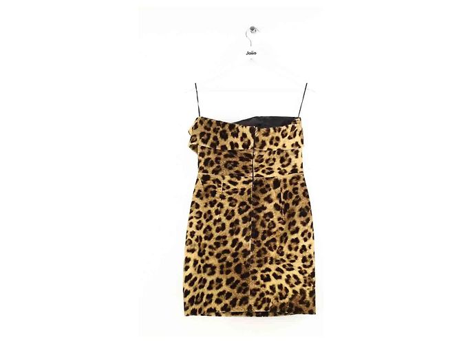 Autre Marque Vestido de algodón marrón Castaño - vista 3