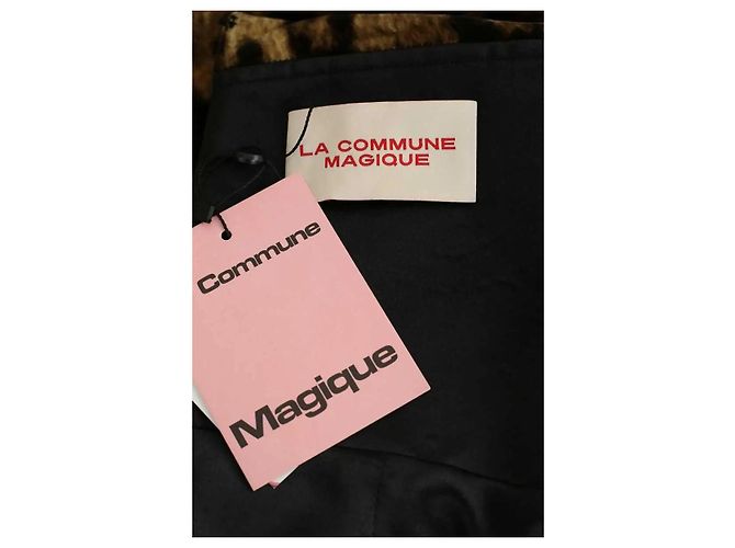Autre Marque Vestido de algodón marrón Castaño - vista 5