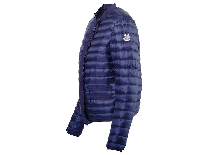 Moncler Damen blaue gesteppte Daunenjacke - Ansicht 2