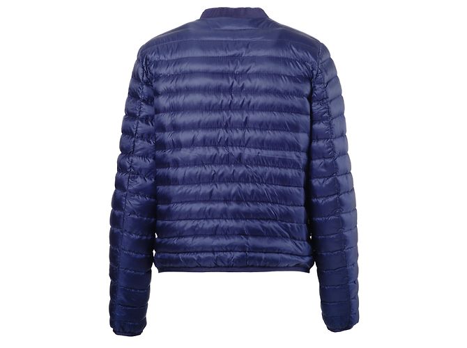 Moncler Damen blaue gesteppte Daunenjacke - Ansicht 3