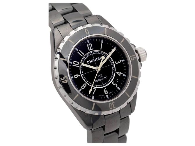 Chanel "J12 38 mm" Uhr - 2000er Grau Bordeaux - Ansicht 3