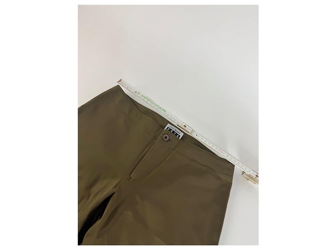 Vintage Issey Miyake Polyesterhosen Khaki Größe 1 - Ansicht 10