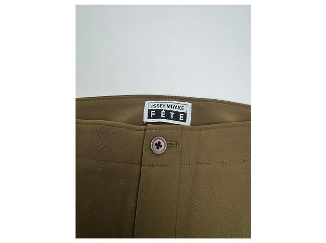 Vintage Issey Miyake Polyesterhosen Khaki Größe 1 - Ansicht 4