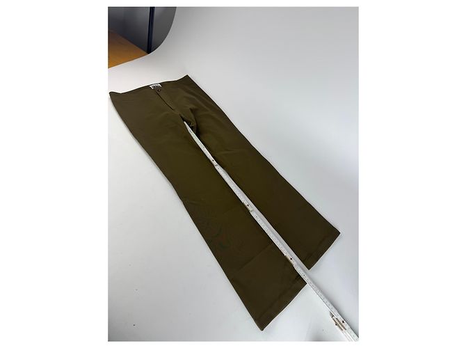 Vintage Issey Miyake Polyesterhosen Khaki Größe 1 - Ansicht 8