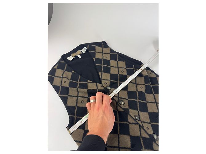 Vintage Fendi Wollwesten Schwarz Braun L/XL - Ansicht 10
