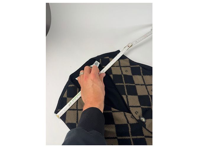 Vintage Fendi Wollwesten Schwarz Braun L/XL - Ansicht 11