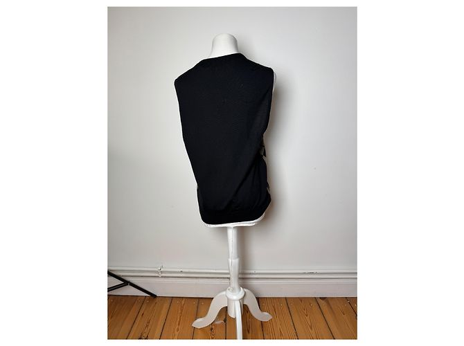 Vintage Fendi Wollwesten Schwarz Braun L/XL - Ansicht 4