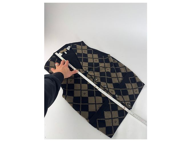 Vintage Fendi Wollwesten Schwarz Braun L/XL - Ansicht 9