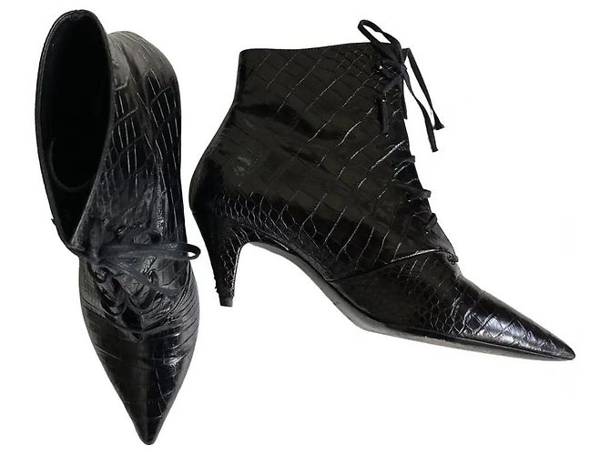 Autre Marque Botines Saint-Laurent Negro - vista 4
