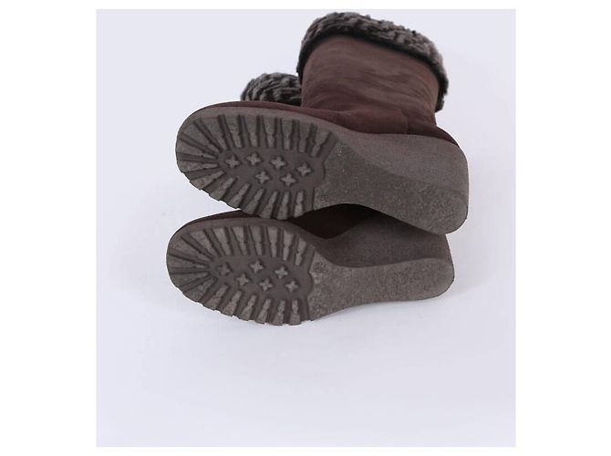 Botas Fendi de ante marrón talla 38 Castaño - vista 10