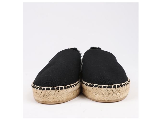Off White OFF-WHITE Stripes Flat Espadrillas in Black and White Diagonals, Size 37 EU - view 4