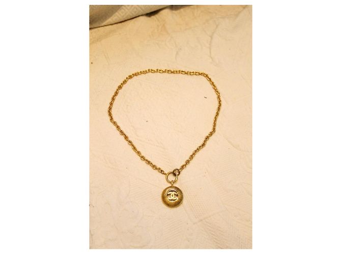 Collana Chanel Pendente Doppio CC Oro D'oro - vista 6