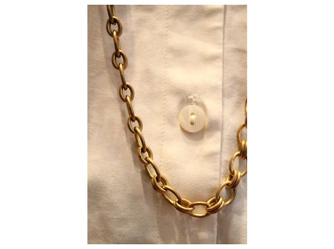 Collana in metallo Chanel con perle di vetro della maison Gripoix Marrone - vista 4