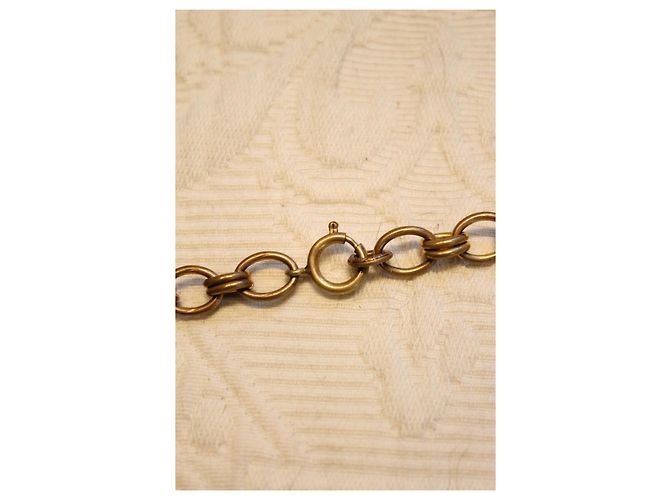 Collana in metallo Chanel con perle di vetro della maison Gripoix Marrone - vista 6