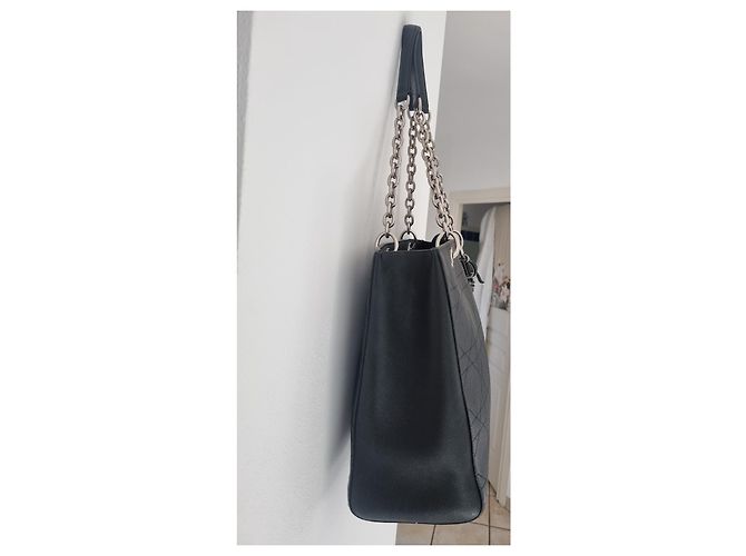 Borsa tote Christian Dior in pelle di agnello nera Nero - vista 2