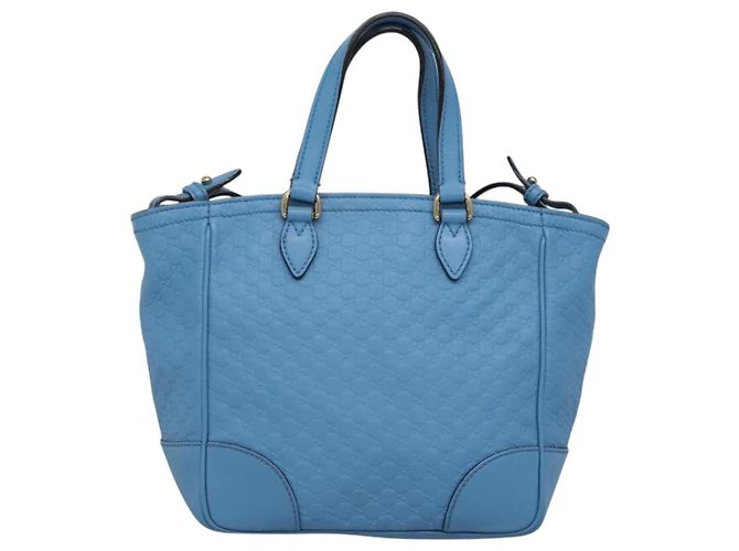 Borsa tote convertibile Gucci in pelle Microguccissima Blu - vista 2