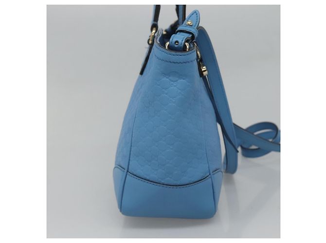 Borsa tote convertibile Gucci in pelle Microguccissima Blu - vista 3