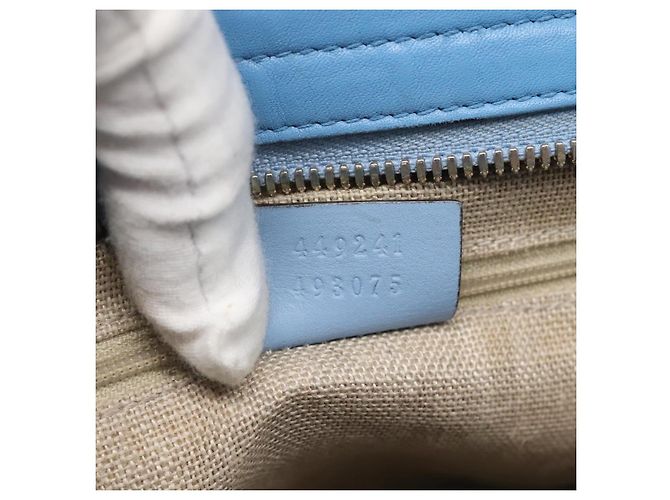 Borsa tote convertibile Gucci in pelle Microguccissima Blu - vista 6