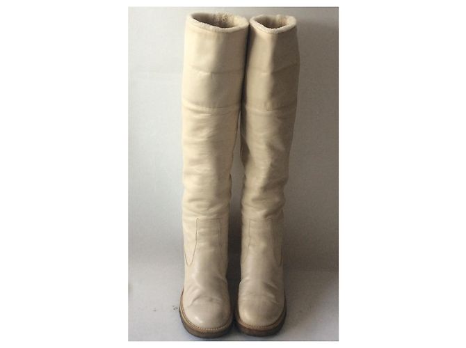 Autre Marque Botas Veronique Branquinho Beige - vista 4