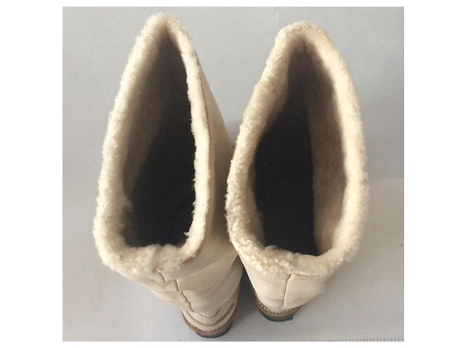 Autre Marque Botas Veronique Branquinho Beige - vista 9