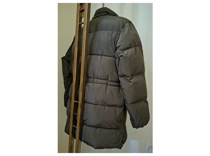 Ganni Lange Steppjacke Grau Olivgrün - Ansicht 10