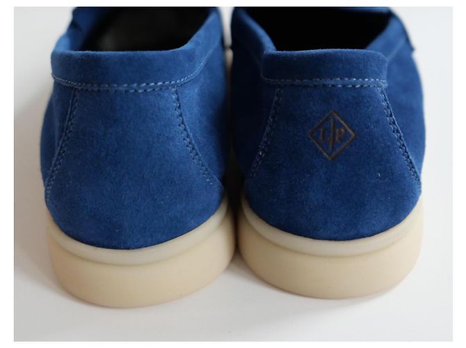 Mocasines Loro Piana Summer Charms Walk Azul Petróleo - vista 3