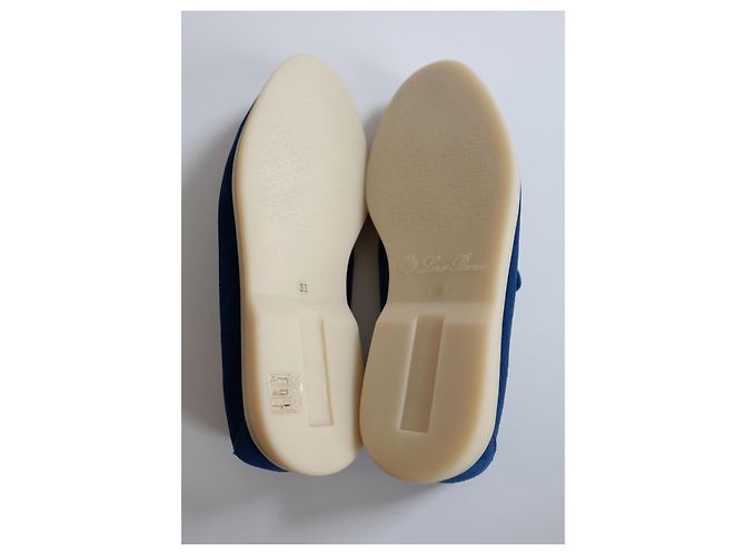 Mocasines Loro Piana Summer Charms Walk Azul Petróleo - vista 6
