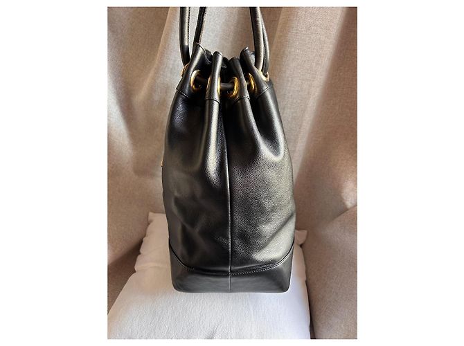 Vintage Gianni Versace Eimer Tasche Schwarz Gold hardware - Ansicht 11