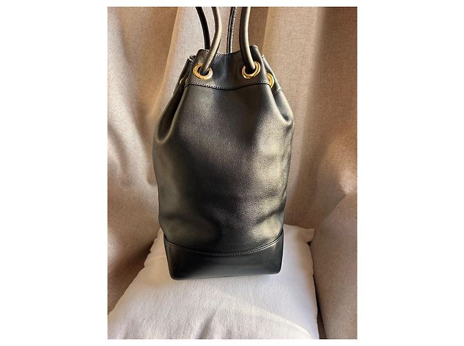 Vintage Gianni Versace Eimer Tasche Schwarz Gold hardware - Ansicht 12