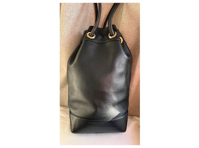 Vintage Gianni Versace Eimer Tasche Schwarz Gold hardware - Ansicht 5