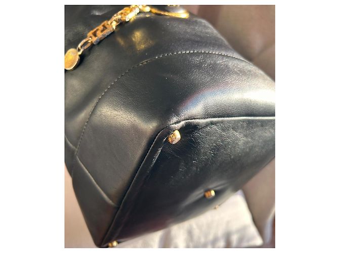 Vintage Gianni Versace Eimer Tasche Schwarz Gold hardware - Ansicht 7