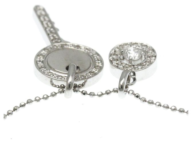 Autre Marque Collar de diamante llave en oro blanco de 18K Vendome Aoyama - vista 10