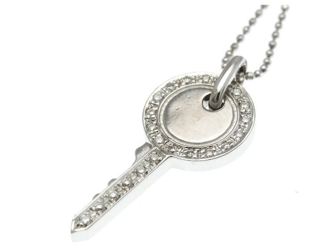 Autre Marque Collar de diamante llave en oro blanco de 18K Vendome Aoyama - vista 11