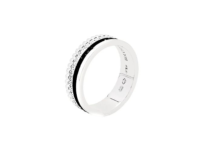 Bague Boucheron,"Quatre Black Edition Small", en or blanc, PVD et diamants. - vue 2