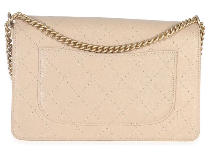 Timeless Borsa a tracolla Lady Coco in suede caviar beige di Chanel - vista 2