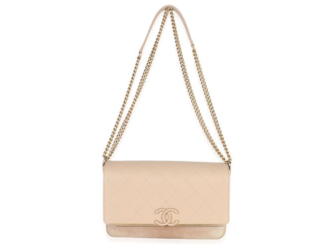 Timeless Borsa a tracolla Lady Coco in suede caviar beige di Chanel - vista 5