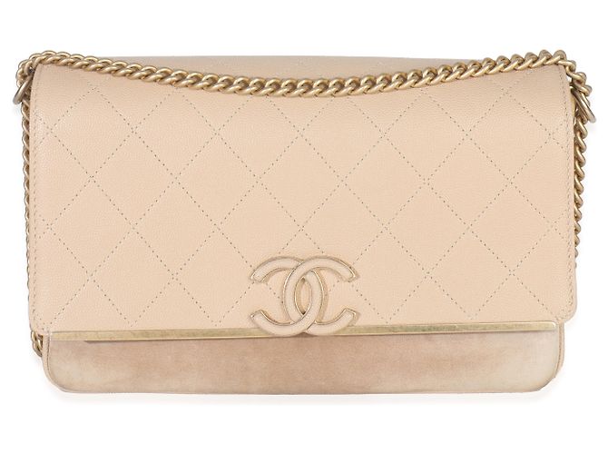 Timeless Borsa a tracolla Lady Coco in suede caviar beige di Chanel - vista 8