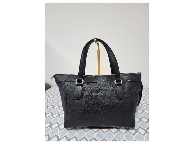 Borsa piccola Soho in pelle di vitello granulata nera GUCCI Nero - vista 2