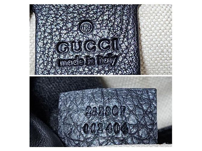 Borsa piccola Soho in pelle di vitello granulata nera GUCCI Nero - vista 3