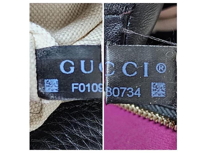 Borsa piccola Soho in pelle di vitello granulata nera GUCCI Nero - vista 4