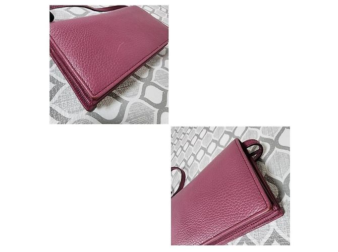 Borsa a tracolla Gucci in pelle Pebble Magenta - vista 11