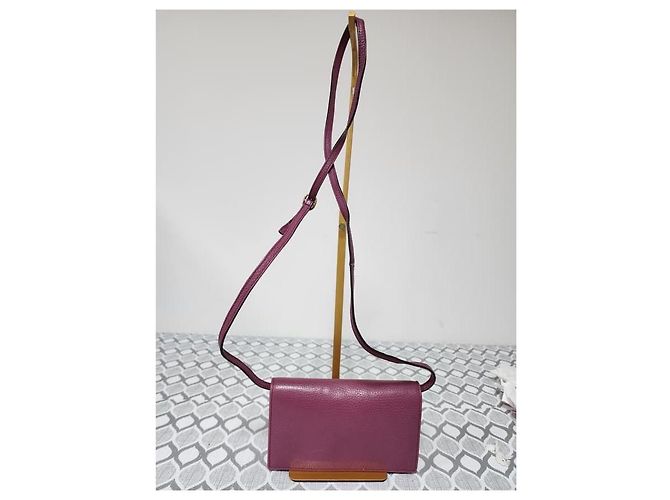 Borsa a tracolla Gucci in pelle Pebble Magenta - vista 2