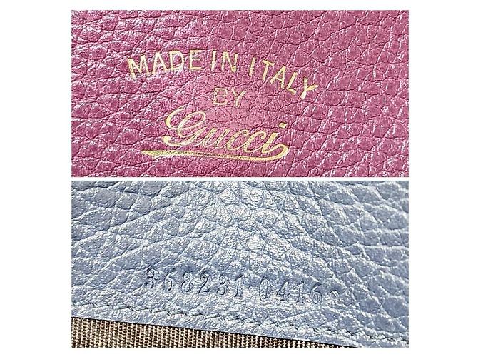 Borsa a tracolla Gucci in pelle Pebble Magenta - vista 4