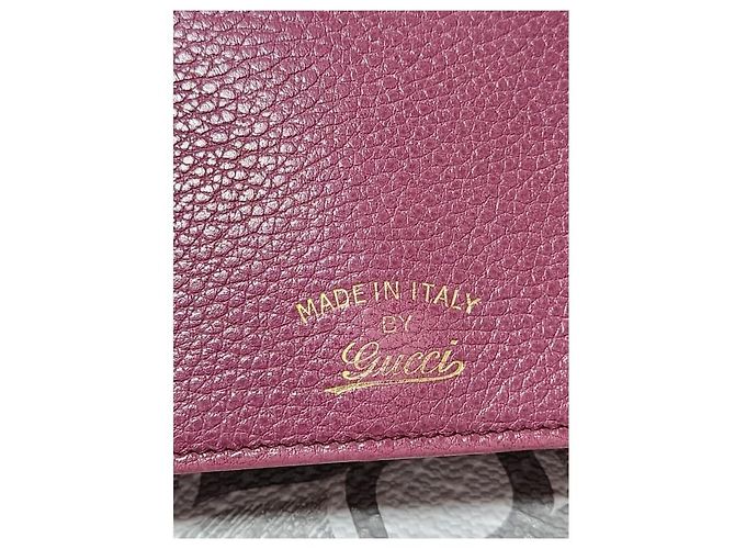 Borsa a tracolla Gucci in pelle Pebble Magenta - vista 5