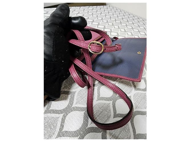 Borsa a tracolla Gucci in pelle Pebble Magenta - vista 8
