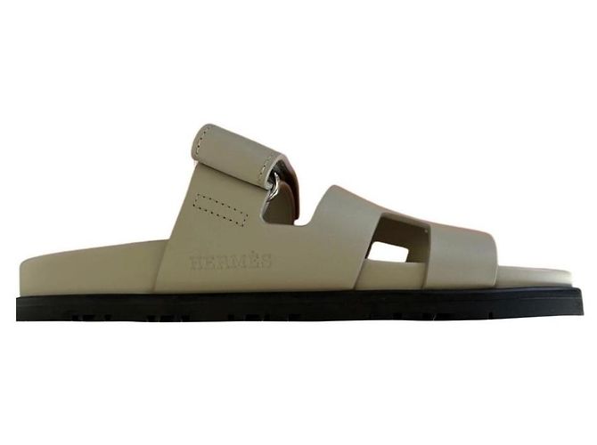 Sandali Hermès Chypre in vitello beige - vista 3