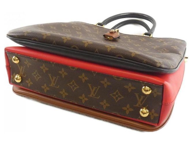 Borsa Louis Vuitton Monogram Mille-feuille Marrone Nero Rosso - vista 3