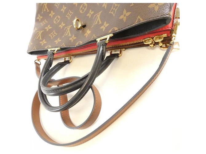 Borsa Louis Vuitton Monogram Mille-feuille Marrone Nero Rosso - vista 8