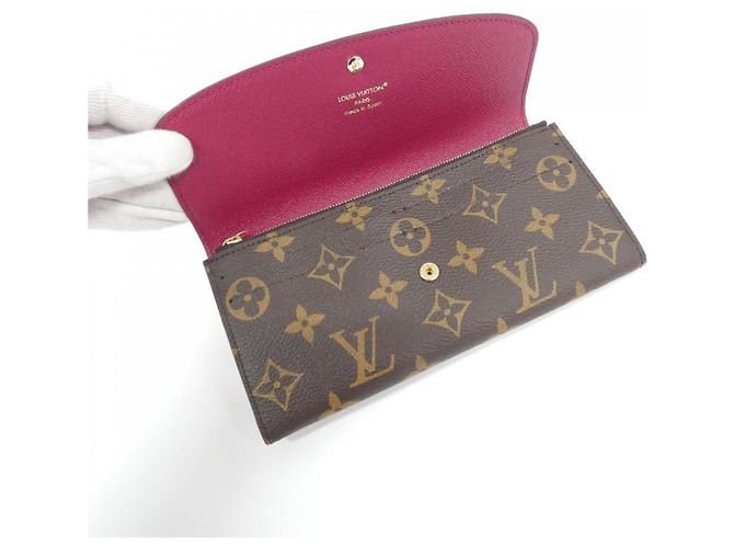 Portafoglio Emily M60697 Monogramma Louis Vuitton Marrone Fuschia - vista 5